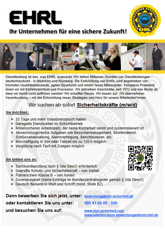 Sicherheitskräfte mit Sachkundeprüfung nach § 34a GewO